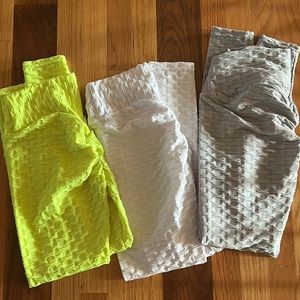 3 pairs bundle of scrunch butt leggings